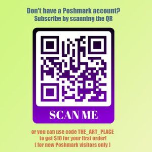 Don't have a Poshmark account?  Subscribe by scanning the QR